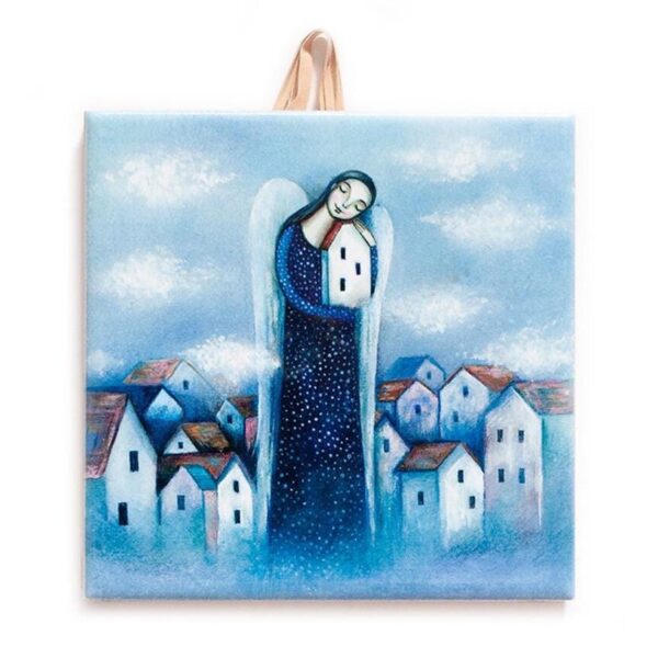 Angel Embraces Home Ceramic Tile - Handcrafted Home Decor, Perfect Gift for Any Occasion #N-13 product image 1