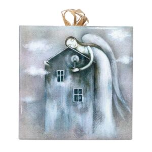Angel Holding a Light | Ceramic Tile | Inspirational Decor #N-19 product image 1