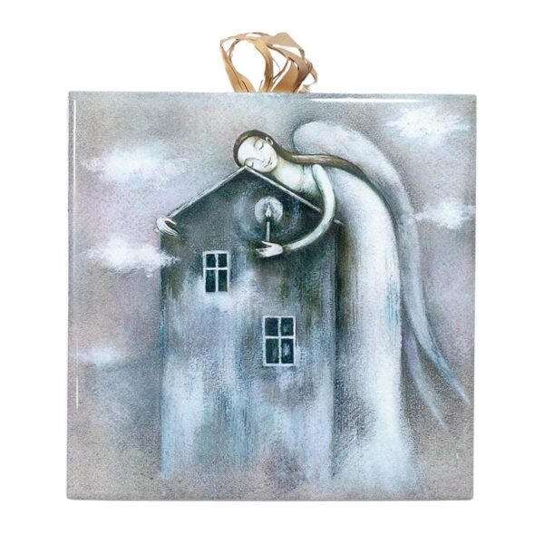 Angel Holding a Light | Ceramic Tile | Inspirational Decor #N-19 product image 1