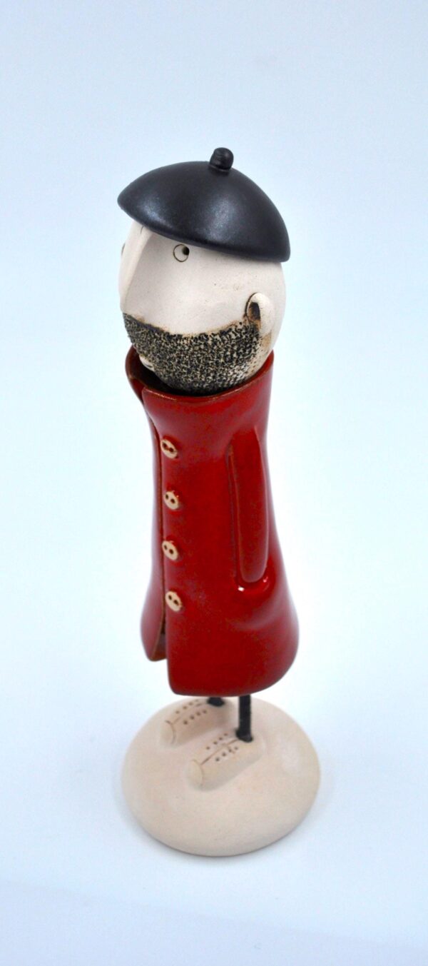 Bearded Man in Red Coat Figurine – Handcrafted Ceramic, Perfect Gift for Unique Home Décor or Collectors product image 3