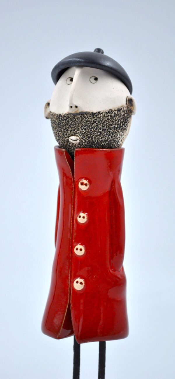 Bearded Man in Red Coat Figurine – Handcrafted Ceramic, Perfect Gift for Unique Home Décor or Collectors product image 4