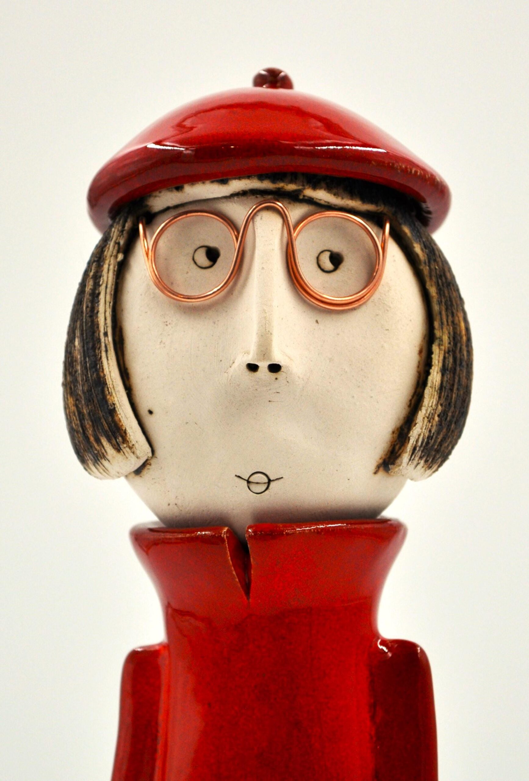 Charming Woman in Beret Figurine – Handcrafted Ceramic, Perfect Gift for Art Lovers or Unique Décor product image 3