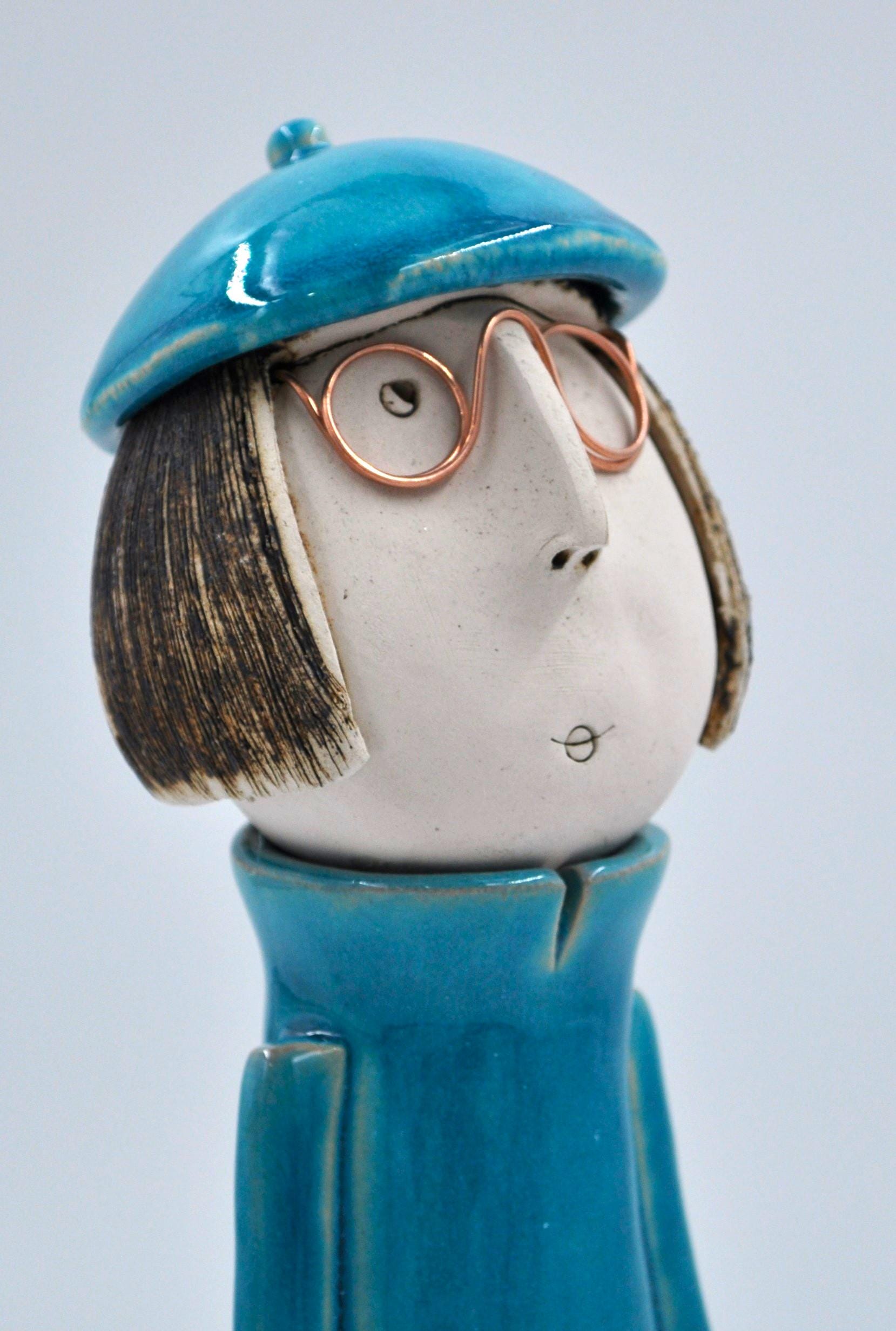 Charming Woman in Beret Figurine – Handcrafted Ceramic, Perfect Gift for Art Lovers or Unique Décor product image 5