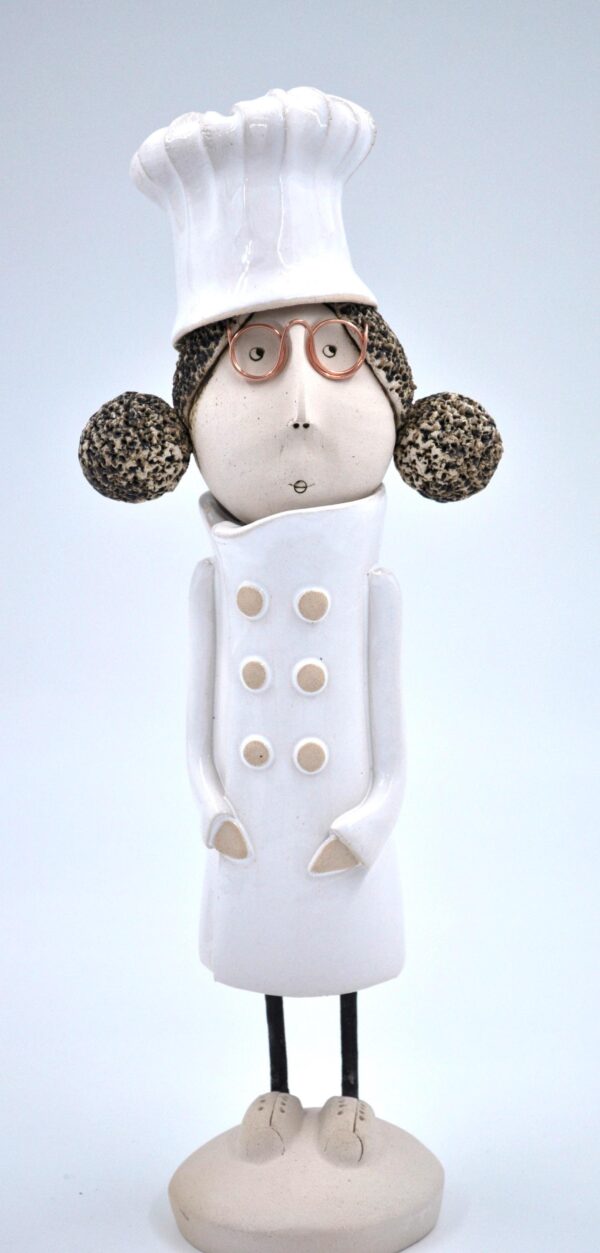 Chef Figurine -Male or Female- Handcrafted Ceramic, Perfect Gift for Cooking Enthusiasts or Kitchen Décor product image 1