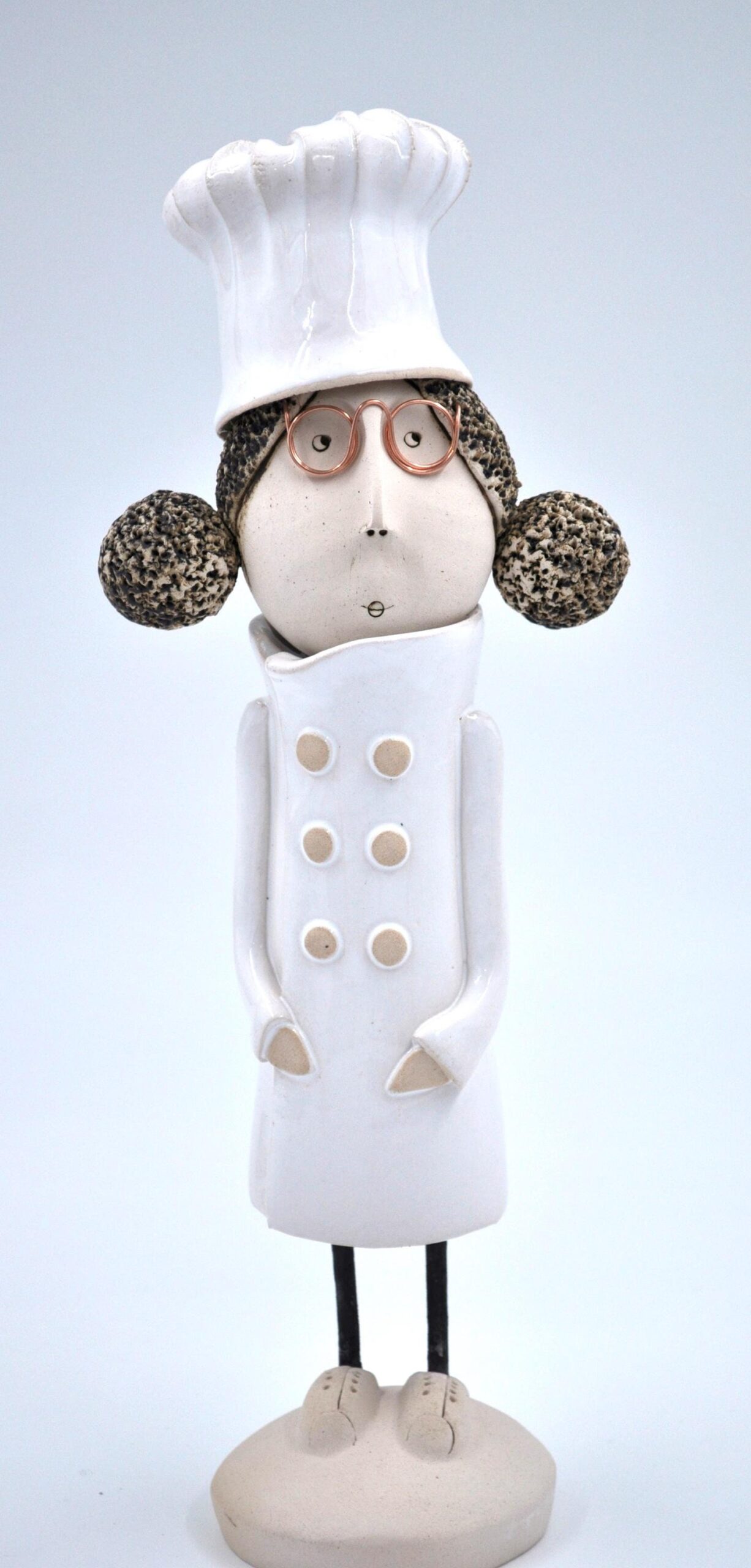 Chef Figurine -Male or Female- Handcrafted Ceramic, Perfect Gift for Cooking Enthusiasts or Kitchen Décor product image 1