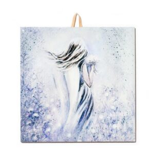 Combed by the Wind - Handcrafted Ceramic Tile, Elegant Home Decor, Inspirational Gift for Any Occasion #T-05 product image 1