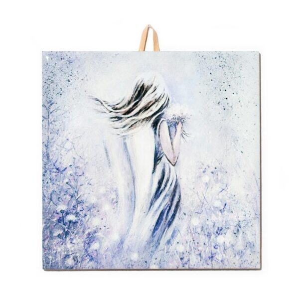 Combed by the Wind - Handcrafted Ceramic Tile, Elegant Home Decor, Inspirational Gift for Any Occasion #T-05 product image 1