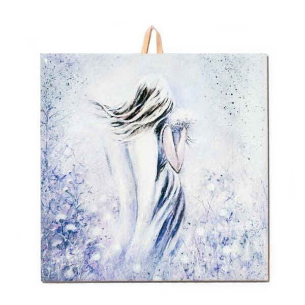 Combed by the Wind - Handcrafted Ceramic Tile, Elegant Home Decor, Inspirational Gift for Any Occasion #T-05 product image 1