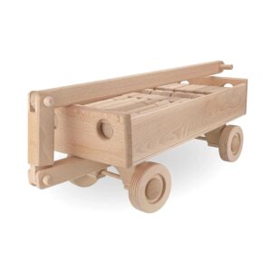 Educational Building Blocks with Pull Wagon 16.73 in, 70 Pieces Blocks Set | Vesplo product image 1