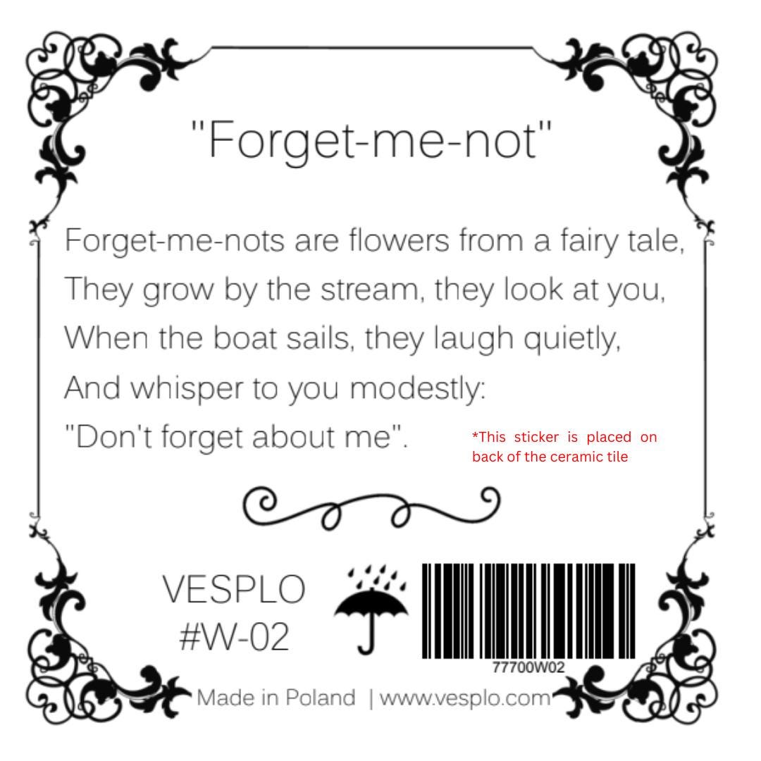 Forget-Me-Not Angel Ceramic Tile - Handcrafted Home Decor, Perfect Gift for Special Occasions #W-02 product image 5