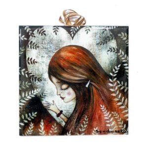 Little Heart - Handcrafted Ceramic Tile, Elegant Home Decor, Perfect Gift for Special Occasions #M-17 product image 1