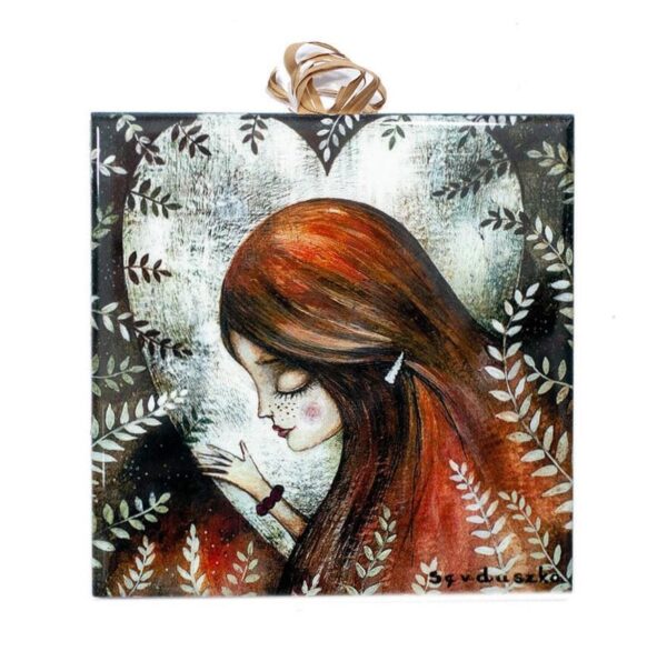 Little Heart - Handcrafted Ceramic Tile, Elegant Home Decor, Perfect Gift for Special Occasions #M-17 product image 1