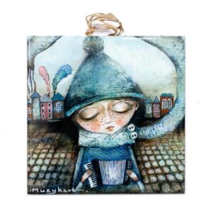 Musician - Handcrafted Ceramic Tile, Whimsical Home Decor, Unique Gift for Art Lovers #M-11 product image 1
