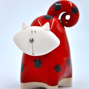 Playful Fat Cat Figurine – Available in Blue, Pink, Green, Orange, or Red, Perfect Gift for Cat Lovers product image 1
