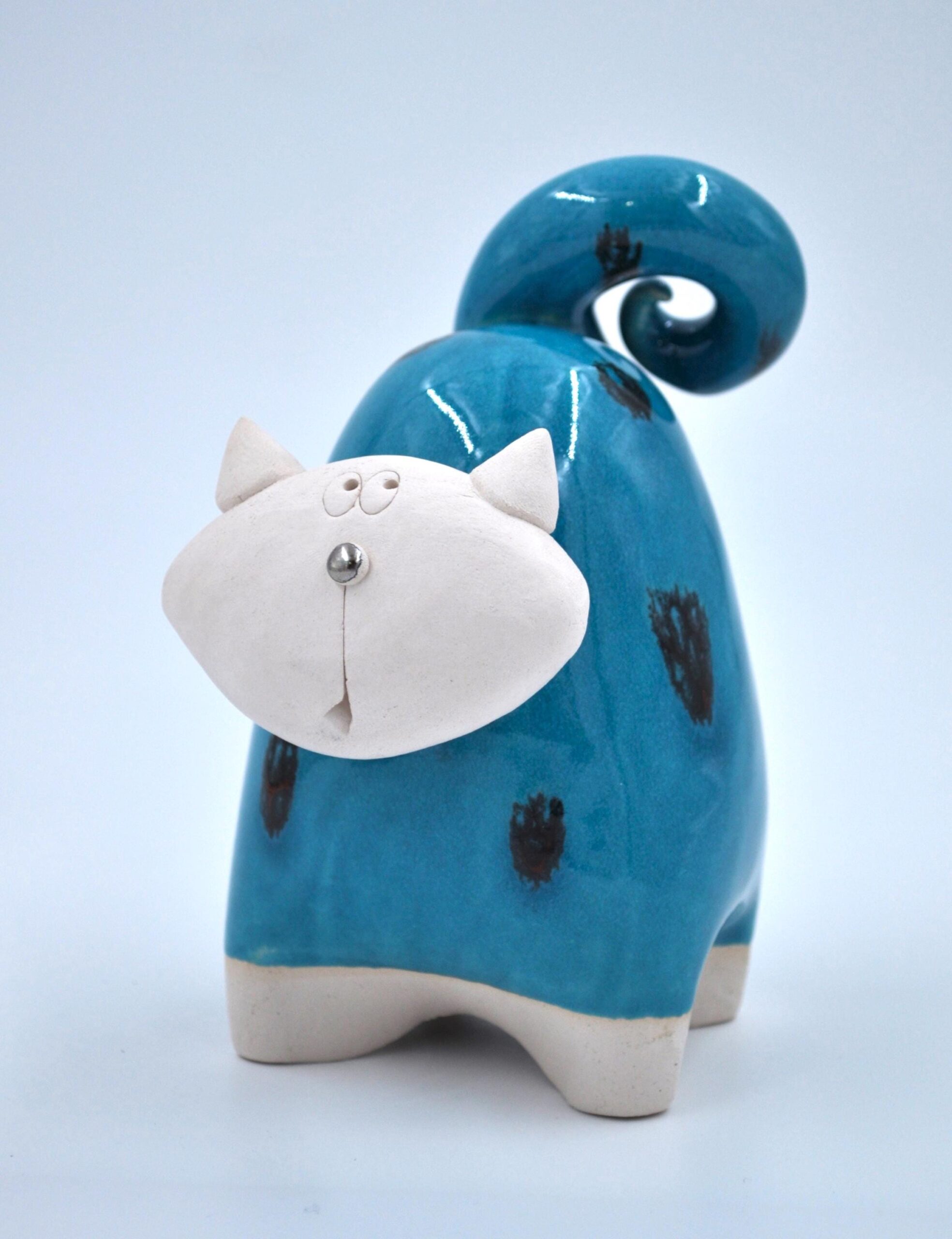 Playful Fat Cat Figurine – Available in Blue, Pink, Green, Orange, or Red, Perfect Gift for Cat Lovers product image 9