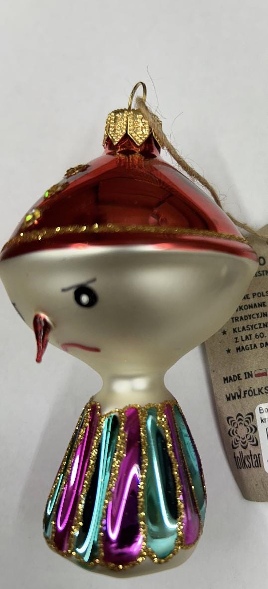 Retro Christmas Ornament - Angry Gnome - Handcrafted Vintage Design (Pack of 4) #23422 product image 1