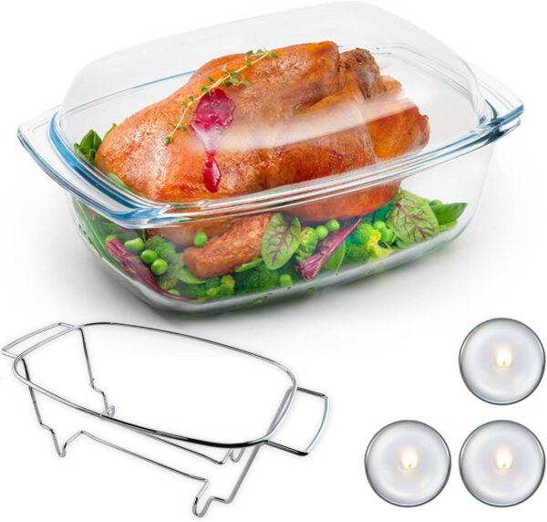 Thermasil Casserole Dish Candles Included *Small Fabrication Defect Shown in Images* product image 1