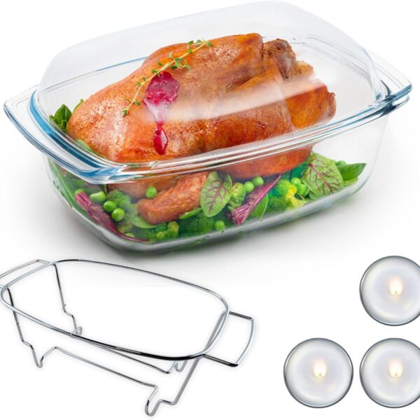 Thermasil Casserole Dish Candles Included *Small Fabrication Defect Shown in Images* product image 1