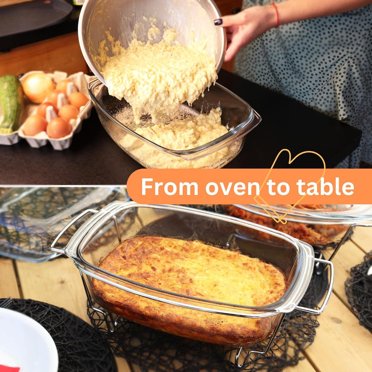 Thermasil Casserole Dish Candles Included *Small Fabrication Defect Shown in Images* product image 2