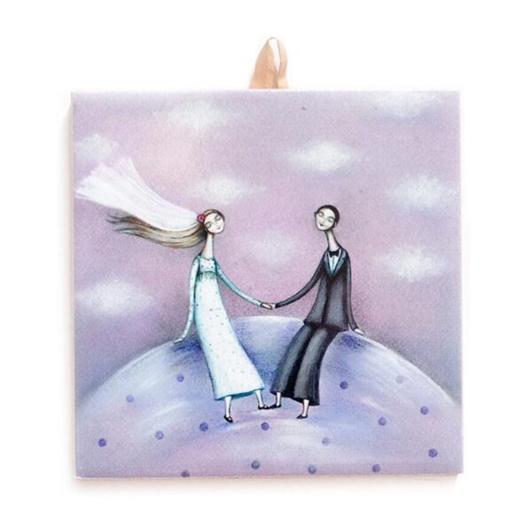 Together Forever - Handcrafted Ceramic Tile, Romantic Home Decor, Perfect Gift for Weddings or Anniversaries #Z-10 product image 1