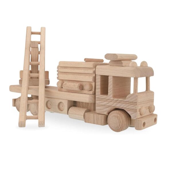 Wooden Fire Trucks - Fire Truck Toys for 3 Year Old Boys - DIY Handmade Toys - Realistic Toys for Boys No. 25 | Vesplo product image 1