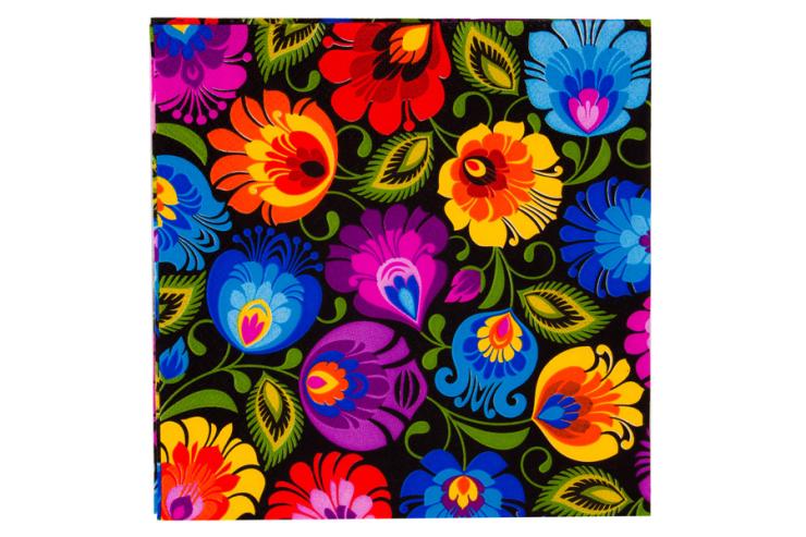 Colorful Floral Paper Napkins,20pc, Decorative Party Serviettes, Multicolor Flower Design, Disposable Table Napkins - Image 4